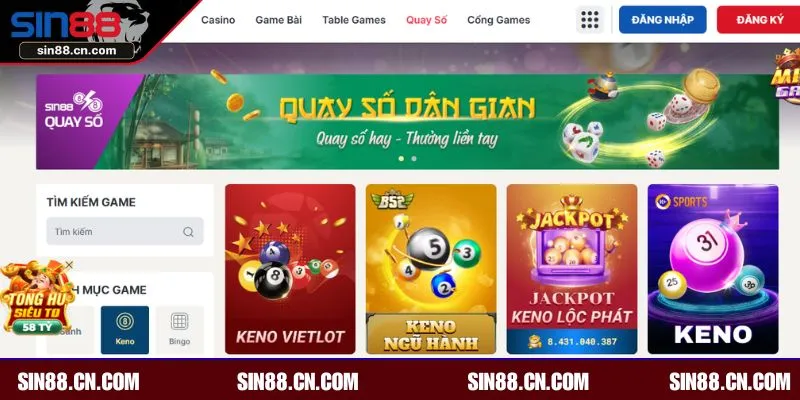 Lô đề online sảnh chơi hấp dẫn tại SIN88 năm 2025 