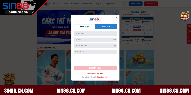 Quy trình đăng ký SIN88 siêu đơn giản, ai cũng có thể làm được