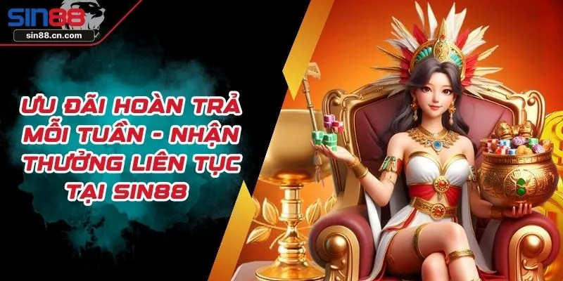 Ưu Đãi Hoàn Trả Mỗi Tuần - Nhận Thưởng Liên Tục Tại SIN88 